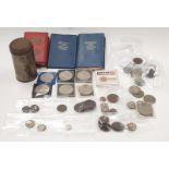 Miscellaneous coins tins etc etc including an Old Post Office money box