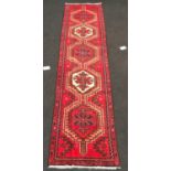 Azari long Runner Italian red and blue 320 x 80 cm