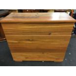 Hardwood chest of drawers.