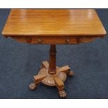 William and Mary mahogany centre table. H:71 W:76 D:46 (cm).