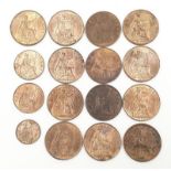 16 Victorian and Edwardian copper coins many in mint condition