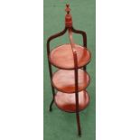 Mahogany 3 tier display stand.