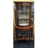 Edwardian hepplewhite glass display cabinet.