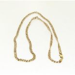 A 9ct gold chain, 58cm.