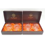 2 box sets of Webb crystal brandy glasses