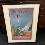 A WW2 era framed print: The result of uncensored thoughtfulness by Mobile Map Printing.