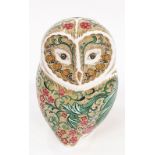 Royal Crown Derby parchment owl gold stopper model