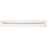 Ladies two colour gold bracelet