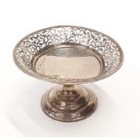 A small silver embossed table tazza.