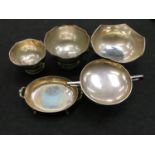 Collection of silver plate punch bowls and centre table bowls
