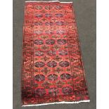 Baloch runner repetitive design red 205 x 95 cm