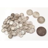 Large quantity of silver coinage