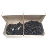 A quantity of good quality Jet (Possibly Whitby or French) to include 3 long sets of beads and a