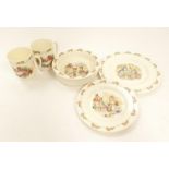 Royal Doulton Bunnykins childs individual dining set.