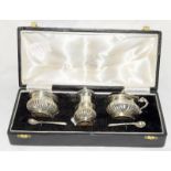 Boxed sterling silver hallmark condiment set