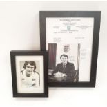 Signed Trevor Francis 1st Millionaire footballer signed and letter of Provenance, Sir Bobby Robson