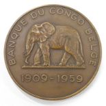 Bank De Congo Belge 1909-1959 coin Matadi 1909, 1959.