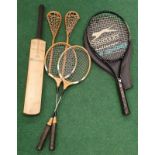 CEC pepper cricket bat ,lacrosse sticks ,badminton and tennis rackets