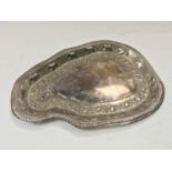 Oriental silver tray depicting elephants.