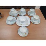 A gladstone bone china teaset with cake plate.