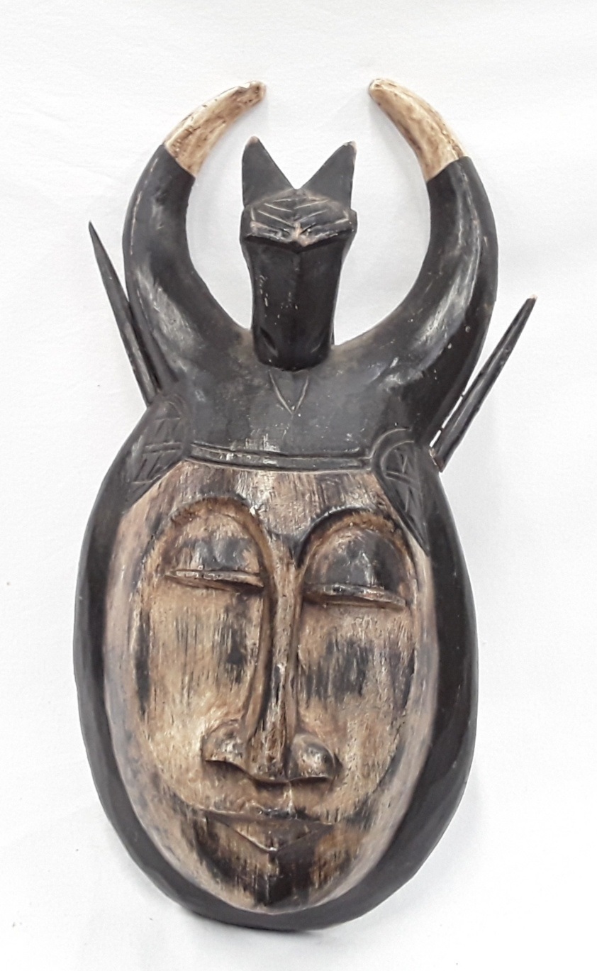 Tribal art mask, approx 46cm high.