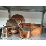 Collection of vintage copper and brass.