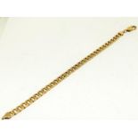 A 9ct gold flat link bracelet.