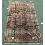 Quality torkaman rug repetitive design blue 273 by 160cm