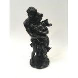 Spelter figure depicting a courting couple.