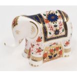 Crown Derby Imari elephant infant gold stopper model