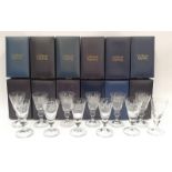 Collection of 12 Caithness engraved Christmas glasses