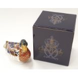 Royal Crown Derby swimming Mallard duck paperweight boxed