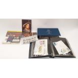 The collection of first day covers in two albums together the quality of stamps and unfrancked