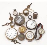 A collection of watches and Trench Compass including gold.