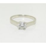 A Platinum Diamond Solitaire, approx. 1ct size N.