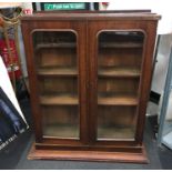 Mahogany dresser top bookcase