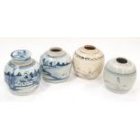 4 oriental ginger jars