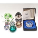 A collection of Caithness and Straken Paperweights