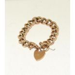 Rose gold ladies bracelet fitted heart clasp
