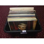 LARGE BOX OF ROCK AND POP VINYL LP RECORDS. This collection includes artist's as follows. The