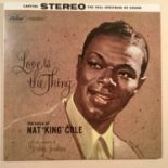 NAT KING COLE LP RECORD ?LOVE IS THE THING?. 180 gram audiophile record album pressed on Pure Virgin