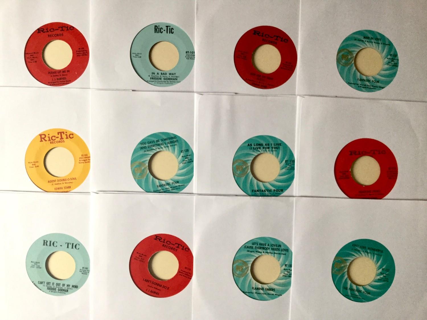 GREAT RIC-TIC COLLECTION OF 7" SINGLES. 21 Northern Soulful disc's here to dance the night away