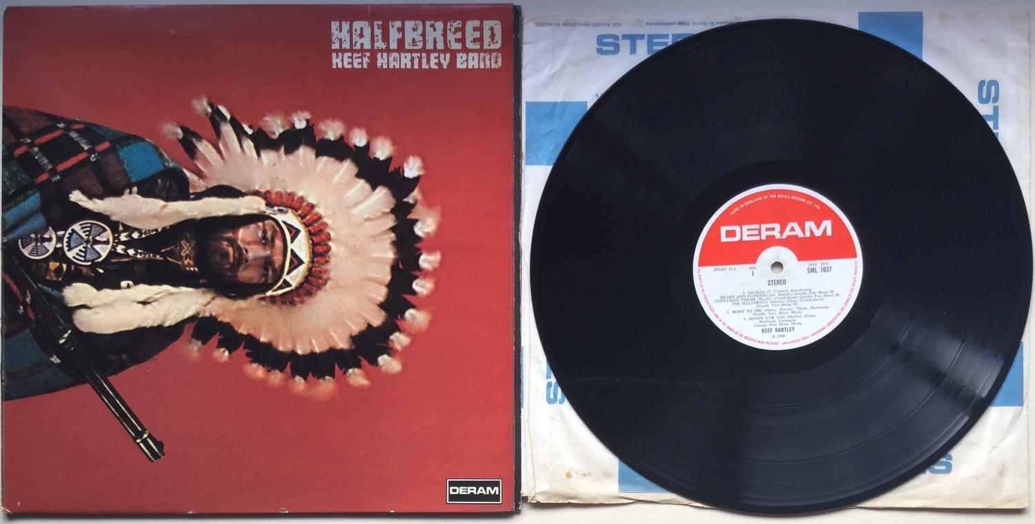 KEEF HARTLEY BAND 'HALFBREED' VINYL LP RECORD. UK Deram Stereo 1st press with 1W ending matrix