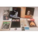 LARGE BOX OF ELVIS EPHEMERA. Lots of interesting items here to include - CD's - Magazines -