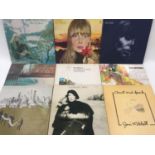 JONI MITCHELL LP VINYL RECORDS X 10. Titles here are - Joni Mitchell - For The Roses - Clouds -