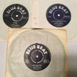 3 BLUE BEAT SKA 7? SINGLES. Prince Buster ?Run Man Run? on BB 150 - Muriel Alton & Eddy Clue J & his