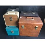 VARIOUS RECORD CARRY CASES. Here we have 2 x carry cases suitable for lp records and 4 small 7"