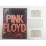 PINK FLOYD BOOK AND CONCERT TICKETS. This Visual documentary book contains photographs, news