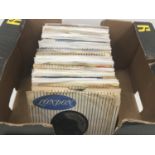 LARGE BOX OF LONDON LABEL SINGLES. Approx 100 7" records here with artist's to include - Roy Orbison