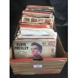 7" BOX OF VARIOUS HIT SINGLES. This lot has hits from the 60's 70's and 80's. Some pic sleeves /